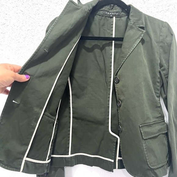 Theory single-breasted Green Tailored Blazer - Picture 4 of 6